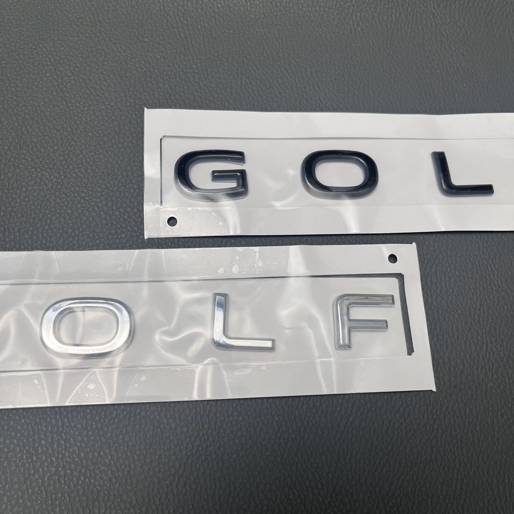 2026 Hot For VOLKSWAGEN VW For VW Golf 8 Rline Rear Vehicle Logo Post Character Mark English Letter Golf Logo Silver
