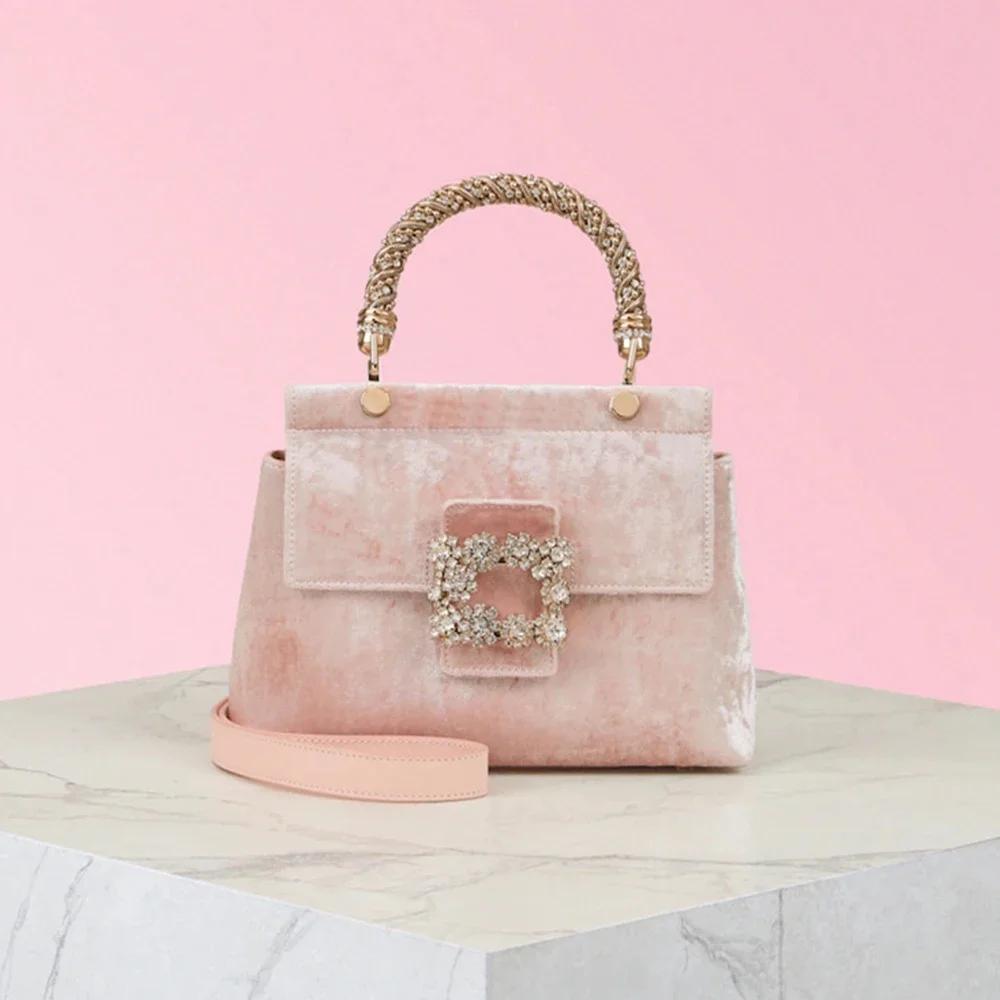 Luxury Bag for Women Designer Velvet Bags Metallic Shoulder Bag Crossbody Bags Elegant Evening Clutch