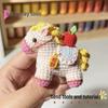 Ручной DIY Брелок-Подвеска Лошадка из Крючка - Деревянная Кукла Лошадка Набор Пряжи