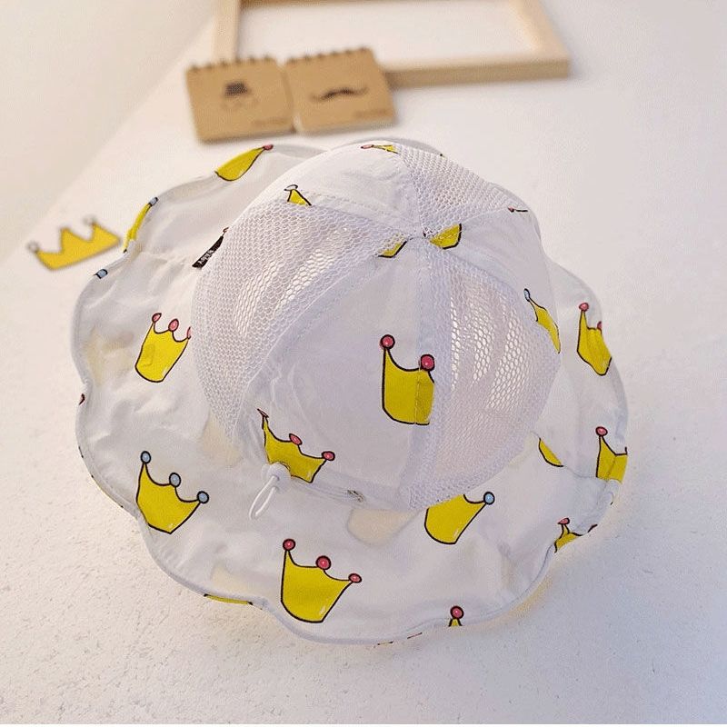 Детская солнцезащитная шляпа, летняя сетчатая солнцезащитная шляпа, милая детская шляпа с большими полями, шляпа рыбака, пляжная солнцезащитная шляпа