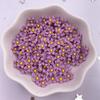 100Pcs 8mm Resin 3D Colorful Mini Flower Gems Flatback Figurines Scrapbook Wedding Applique Nail Art Decor Crafts