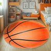 Soft Round Basketball Rugs Kids Teen Shaggy Bedside Rugs Basketball Lovers Decor Game Room Bedroom Living Room Floor Round Rugs