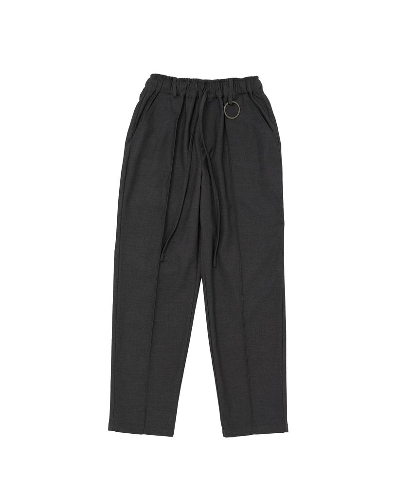 A NOTHING 80. Pin-Tuck Loose-Fit Pants (Gray)