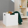 Wooden Storage Box Model 2 - Handles - White - 33 X 33 X 37 Cm