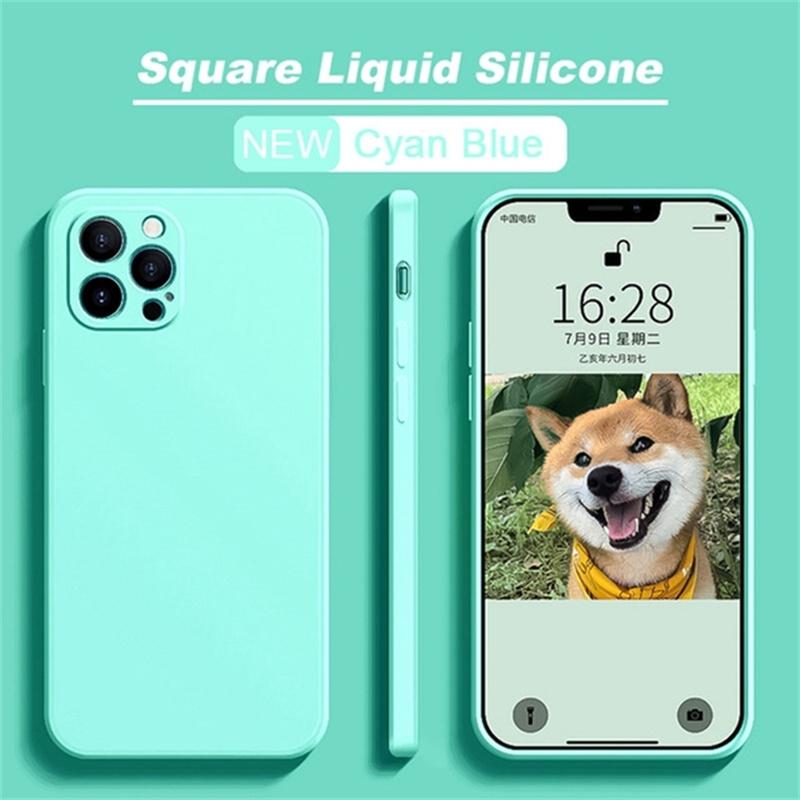 Роскошный противоударный чехол из жидкого силикона для iPhone 11 12 13 14 15 Pro Max7 8 iphone 15 X XS XR Max Mini Задняя мягкая крышка Funda