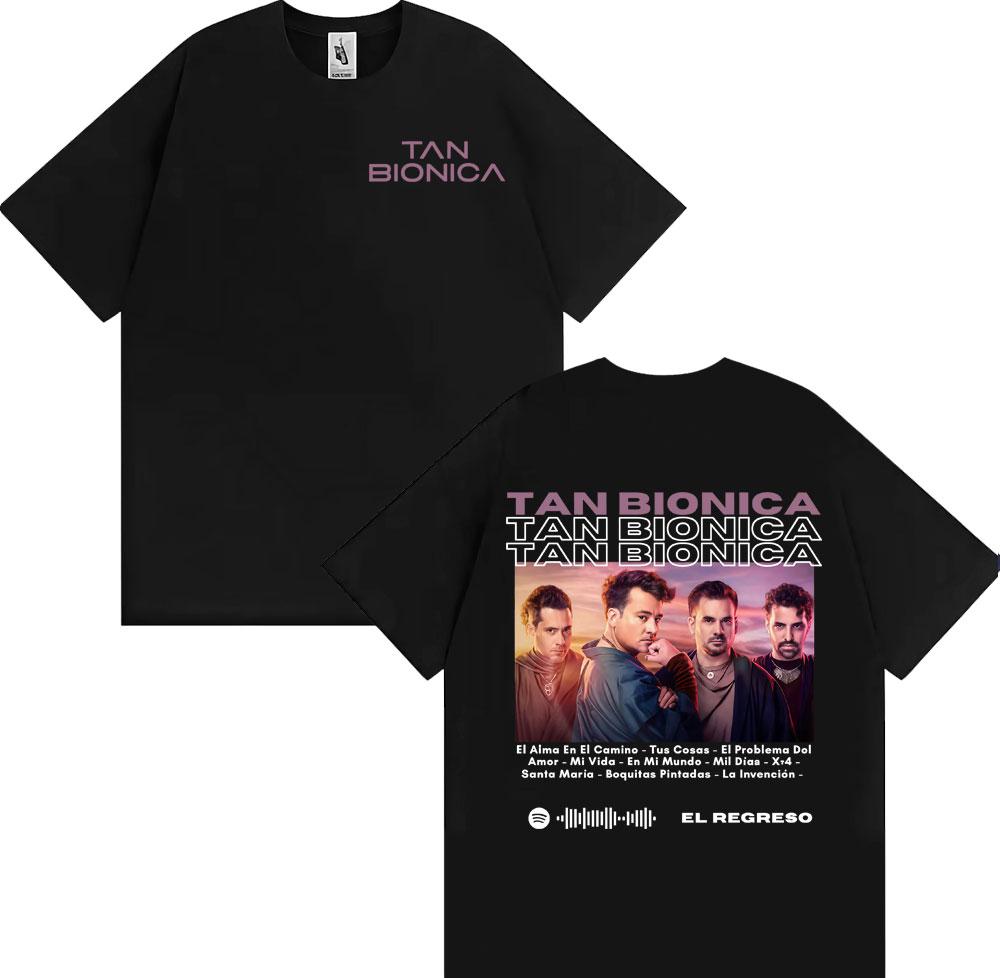 Tan Bionica Band El Regreso 2026 Merch Tshirts Unisex WOMEN Fashion Vintage Short Sleeve T Shirts High Quality 100 Cotton T Shirt
