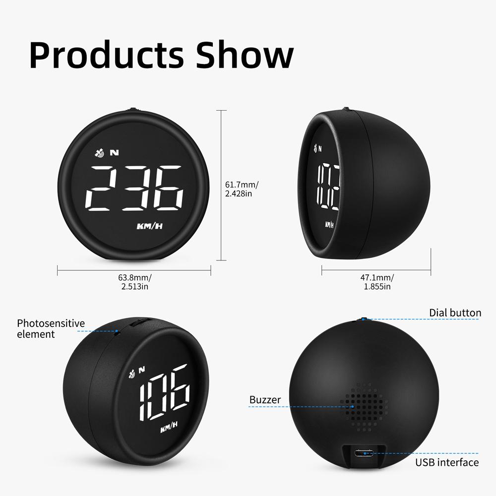 Автомобильный проекционный дисплей км/ч миль/ч Сигнализация превышения скорости Спидометр Умные гаджеты GPS HUD Цифровые приборы Автоэлектроника Аксессуары