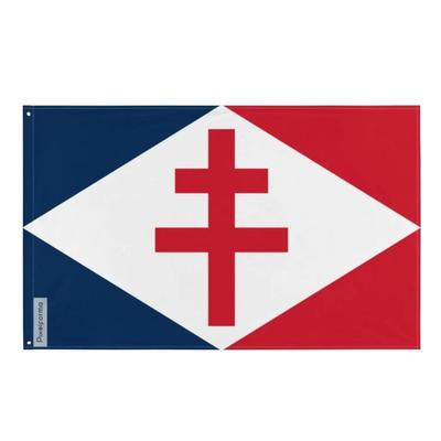 Флаг Свободных французских военно-морских сил – 120 x 180 см – Полиэстер – Железные люверсы – Прочный