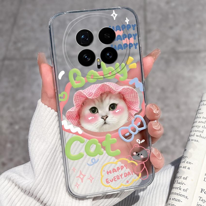 Для Huawei Honor Magic8 7 6 5 Pro Nova 12 Ultra 12i Чехол для телефона Красивый цветочный узор Прозрачный силиконовый Полностью защитный чехол Для корпуса Huawei