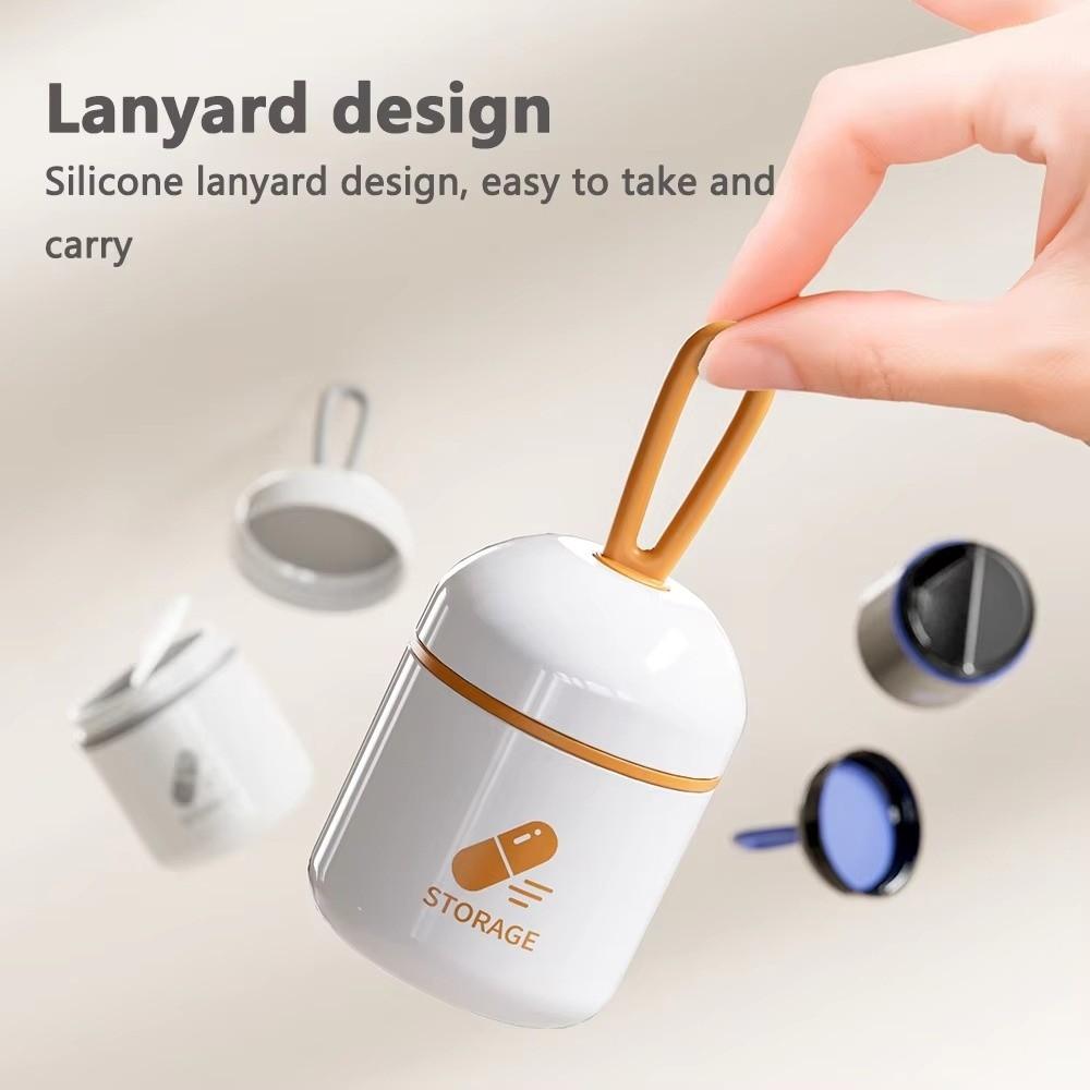 Two Compartments Pill Storage Box Plastic Pill Dispensing Box Portable Pill Box Pill Storage