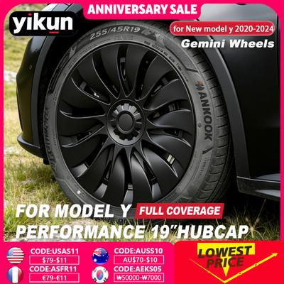 4 шт. Колпак на колесо для Tesla Model Y 19 дюймов Performance Автомобильный Замена Колпак ступицы Полное покрытие диска Автоаксессуары 2020-2024
