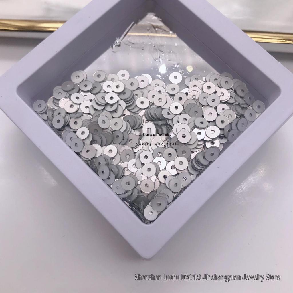 Цветные пайетки 4 мм с центральным отверстием для DIY поделок и аксессуаров для одежды