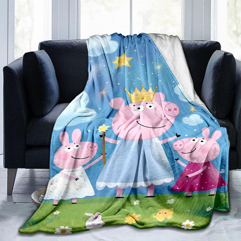 Princess Peppa Blanket Suitable for Sofas, Beds, Offices, And Camping - Perfect Gift for Halloween Christmas