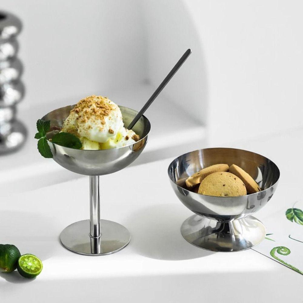Food Grade Ice Cream Cup 150/250ML Pudding Dessert Bowl Stainless Steel Goblet Cup Bar Tableware