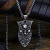 Готическое темное ожерелье с подвеской в ​​виде скелета, мужское ожерелье в стиле панк, подарок на вечеринку, винтажное ожерелье, модные ювелирные аксессуары