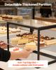 VEVOR Bakery Display Case, 2-Tier Commercial Countertop Pastry Display Case, Clear Acrylic Bread Box for Kitchen