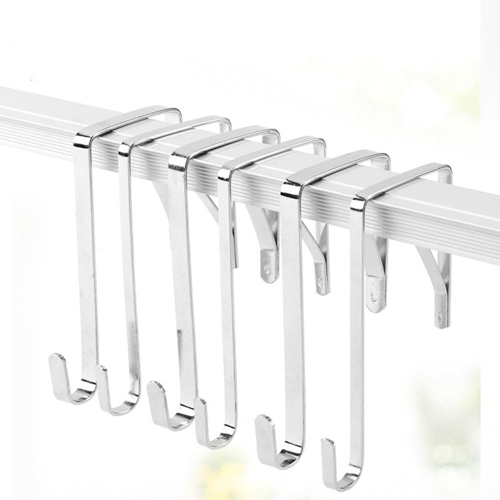 5Pcs 100x48mm Adjustable Over The Door Hook Iron Door Hook Simple Door Hanger Towels