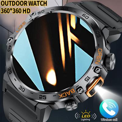 LIGE Новые светодиодные умные часы со светодиодной подсветкой, 1,53-дюймовый HD-экран с круглым экраном, Bluetooth, мужские умные часы