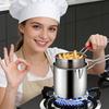 Кастрюля-фритюрница из нержавеющей стали 1,2 л с зажимом для корзины, большой вместимости, можно мыть в посудомоечной машине, для жарки