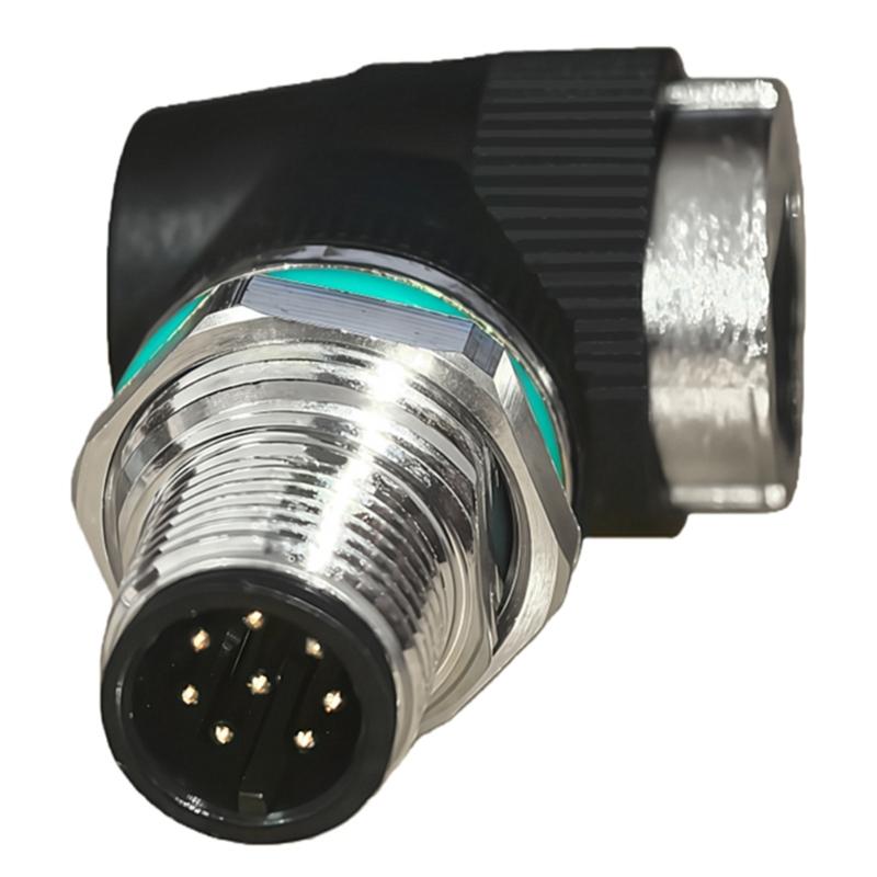 Industrial Ethernet Adapter 12mm 8Pin/4Pin to RJ45 Connectors Adapter Cat6 High Speed 10Gbps IP68 Waterproof Design