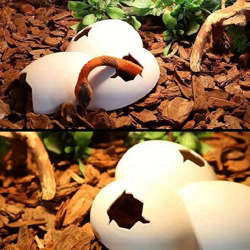 Vivid Reptile AndInsects Hiding Cave Animal Pet Shelter EggsShell Simulation Shape Rock Cave Decoration For Turtle Lizard Snake