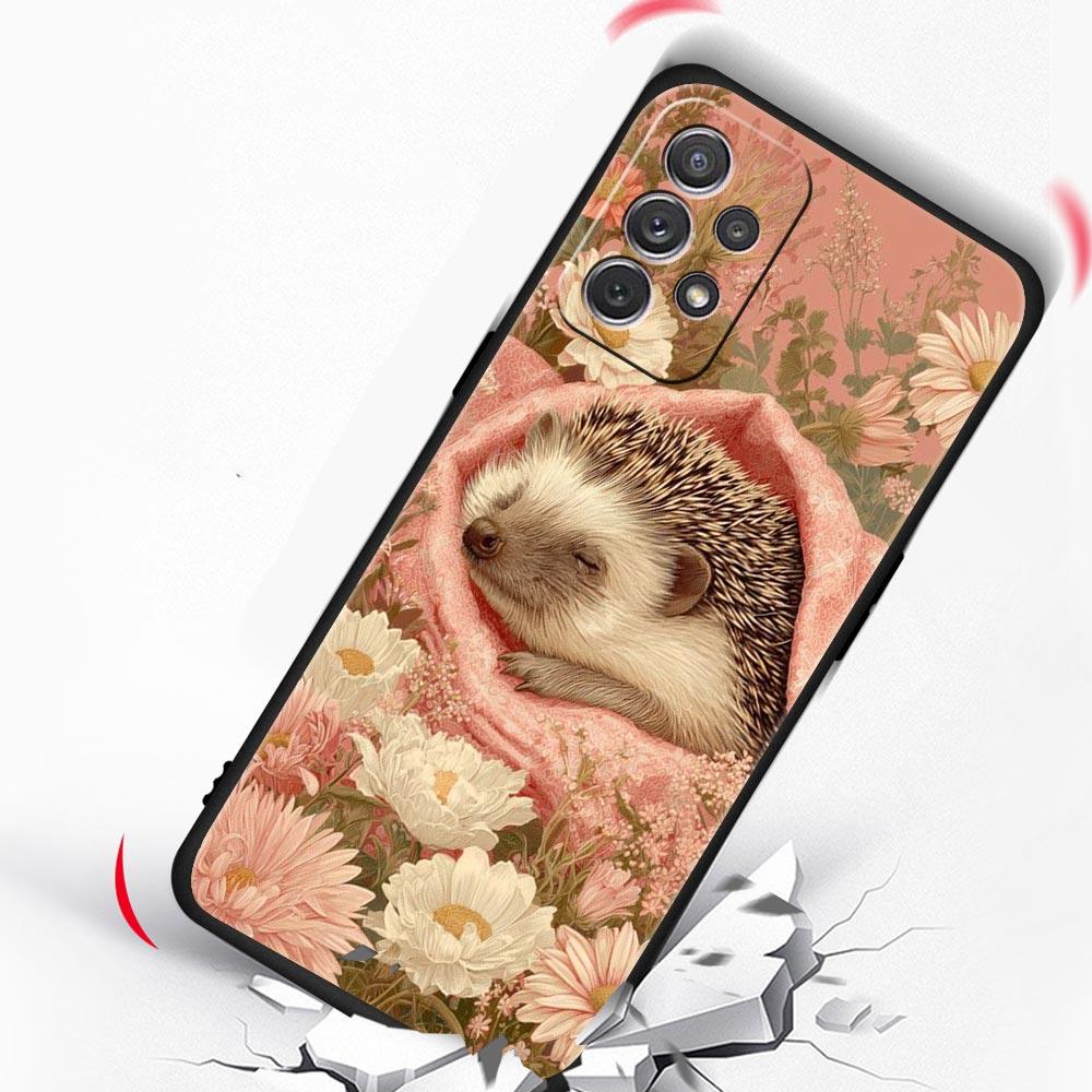 Чехол для телефона с дизайном ежика для Samsung Galaxy A17 A07 A55 A35 A25 A15 A05 A33 5G A31 A23 A21s A13 A11 A41 A73 A53 A51 A71