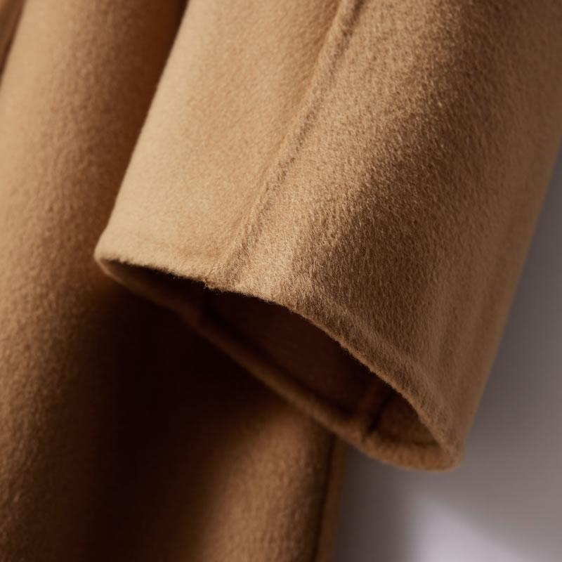 Женское пальто из 100% шерсти TIDENOVEL Осеннее шерстяное длинное пальто Ручной работы Пальто-бушлат Зимняя теплая шерстяная длинная куртка Пальто