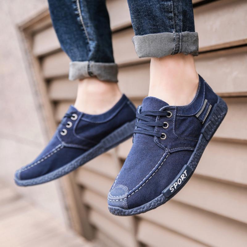 Высококачественные мужские повседневные кроссовки, парусиновые туфли, на шнуровке, мужские вулканизированные туфли, классические джинсовые туфли, дышащие, теннисные туфли для мужчин