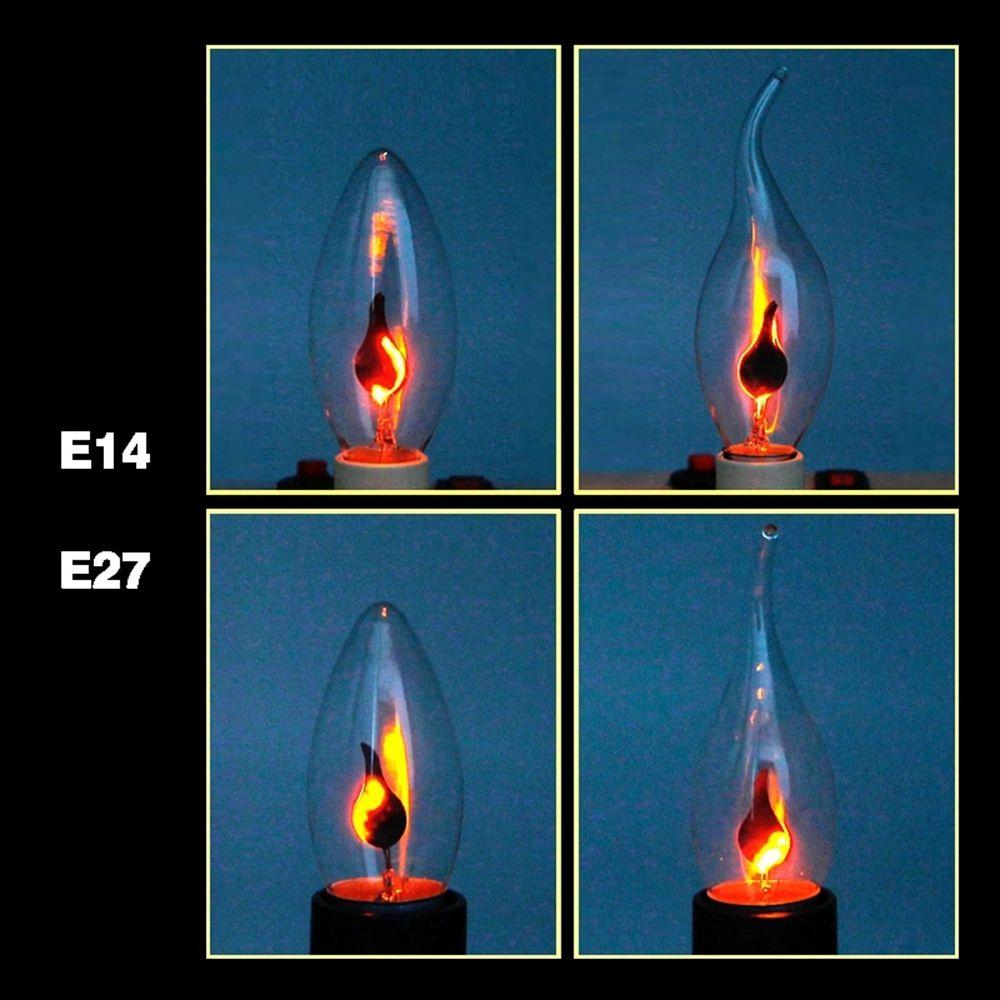 Wire Home For Decor Lighting Flame Effect Candle Tip Lamp LED Light Bulb Night Light Candle Light