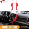 2pcs Red Console Navigation Screen Side Panel Trim For Ram 1500 -23 Interior