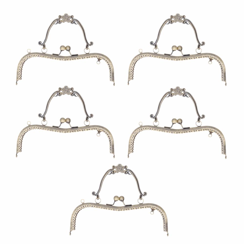 5pcs 20.5cm/8in Kiss Clasp Lock Bronze Color Handbag Frame Hardware Metal Purse Frame Purse Making