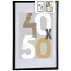 Cadres Photo Muraux - GIFT DECOR - Lot De 6 - Noir - Plastique MDF - 52,5 X 2,5 X 72,5 Cm
