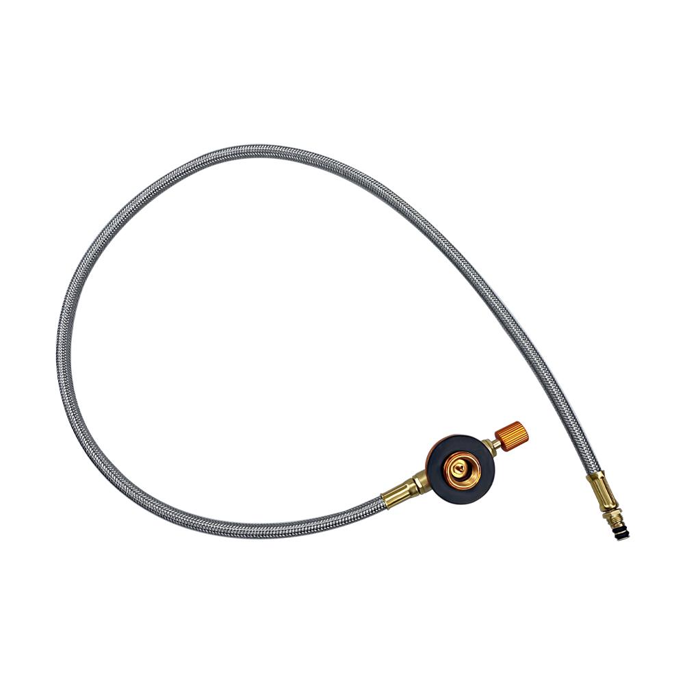 Brainded Hose Connectoe Outdoor Gas Stove Burner Adapter Valve for Outdoor Camping Cooking Furnace Connector Gas Tank Equipment