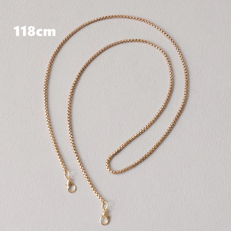 New Fashion Woman Handbag Accessory Chains Luxury Solid Gold Metal Bag Chain Strap Women Cute Clutch Shoulder Purse Accessory