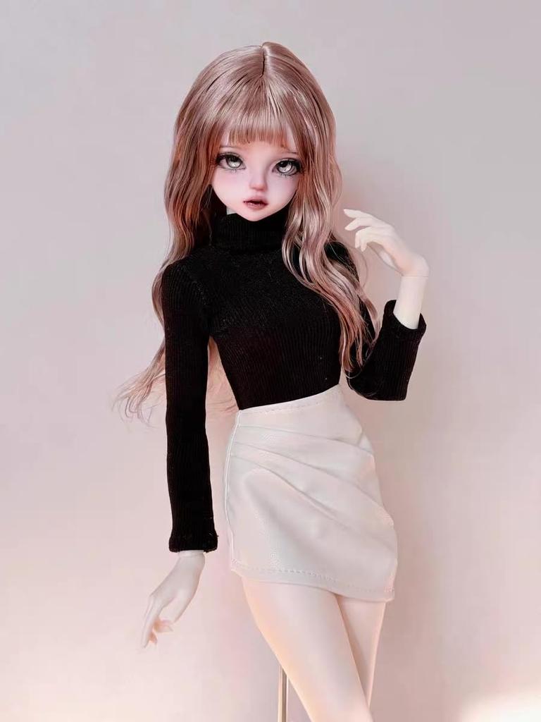 HAMRETHYPPZ 14 16 13 BJD Ball Jointed Doll Dress Doll Costume Doll Maid Clothes Ball Jointed Doll Dress Up Cute and Elegant BJD Doll Black Turtleneck