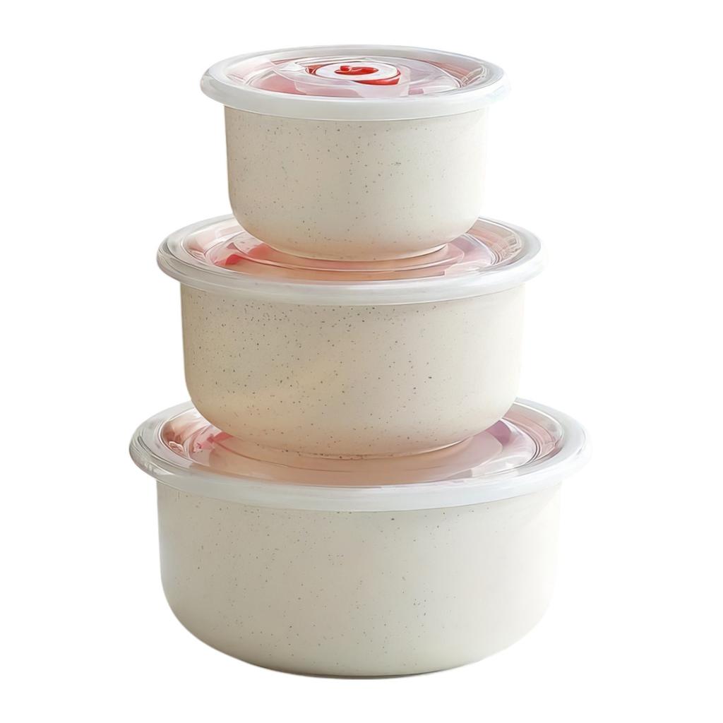 3 шт./компл. ланч-бокс, многофункциональные круглые миски для хранения свежих продуктов, для кемпинга, пикника, школы, офиса и колледжа, кухонные органайзеры и хранение