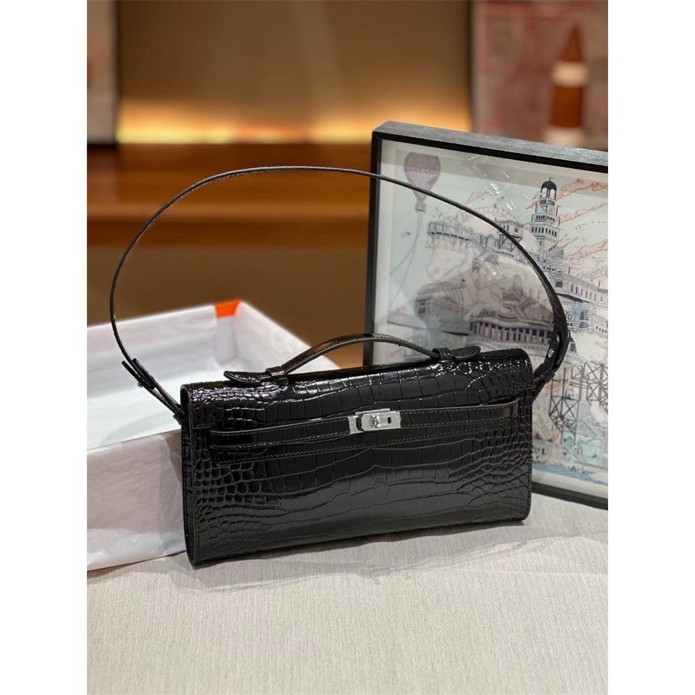 Новая длинная сумка-клатч KL с рисунком ладони коровья кожа с рисунком аллигатора коровья кожа подмышечная сумка сумка через плечо женская сумка тренд