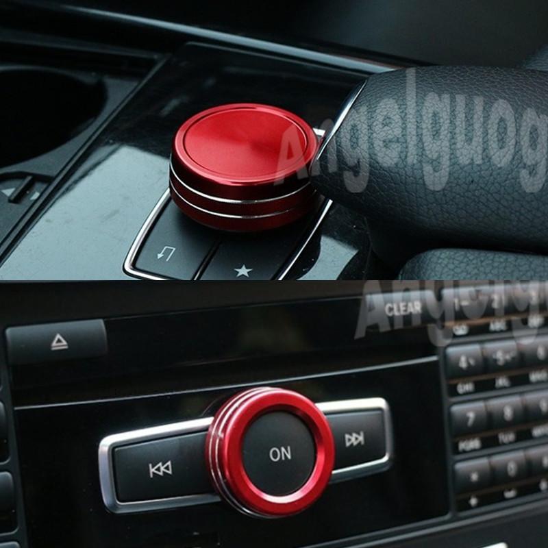 Автомобильная мультимедийная ручка, декоративная кнопка, крышка мультимедийного управления, подходит для Mercedes Benz AMG AB CLA GLA GLE ML GL C W204
