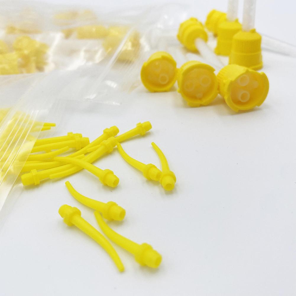 50 шт. одноразовая силиконовая резина стоматологическая транспортная смесительная головка слепочные материалы смесительная трубка стоматологические материалы