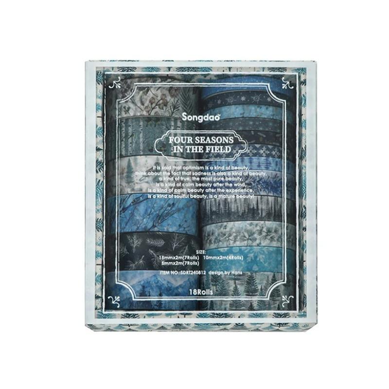Четыре сезона васи-ленты 18 рулонов васи-лента Cinta Adhesiva Decorativa Plants Diary Decoration Scrapbooking Supplies Washitape