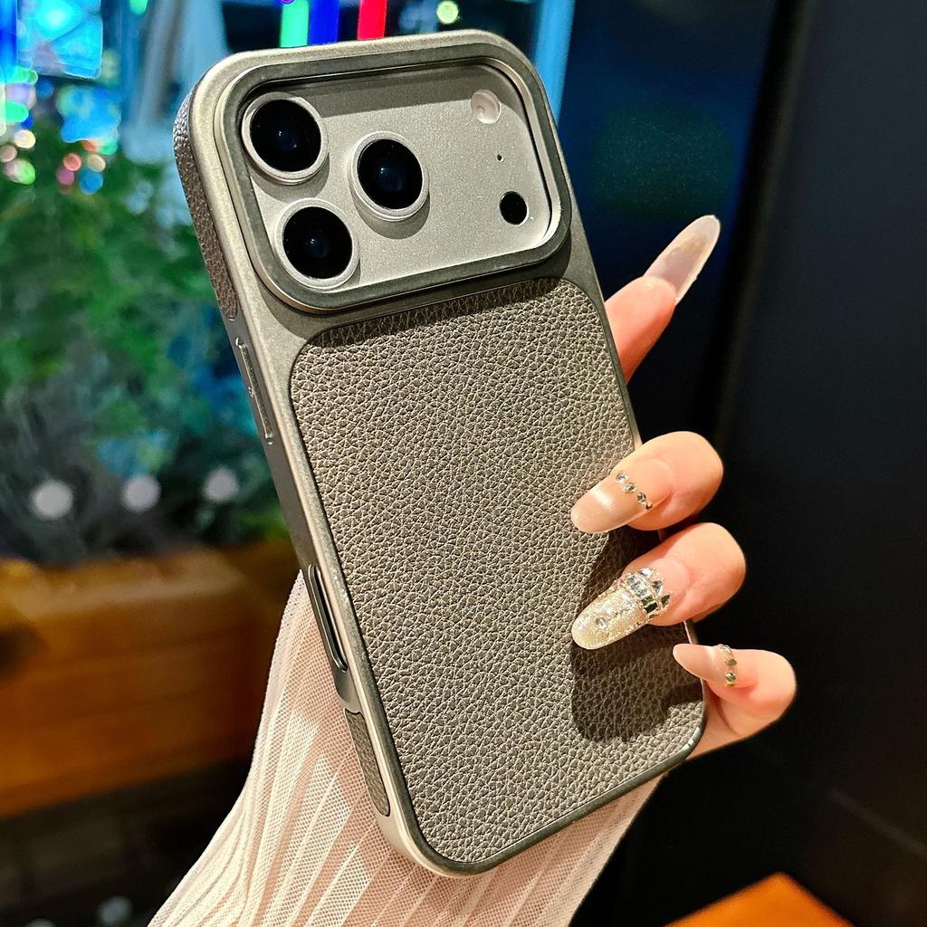 Премиальный чехол из ПУ кожи Ltchi для iPhone 17 Air 16 15 14 Plus 13 Pro Max Матовый бампер с покрытием Мягкая деловая крышка