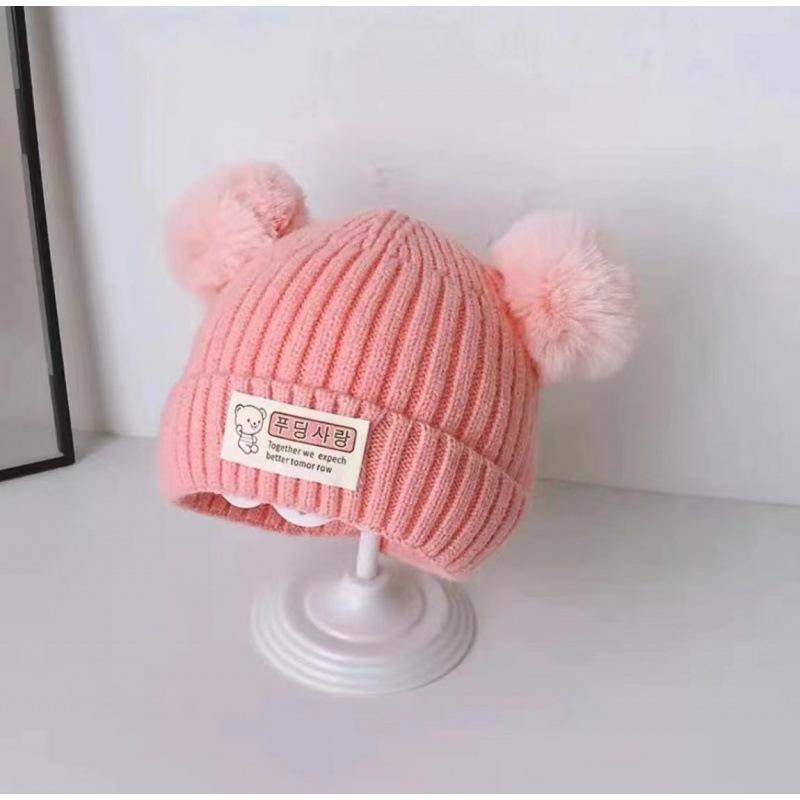 Children's Knitted Wool Hat Cartoon Cute Winter Boys and Girls Winter Baby Hat Warm Ear Protection