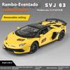 Масштаб 1/24 Сплав Спортивный автомобиль Lamborghini Aventador SVJ63 Литая металлическая модель Звук и свет Инерционный Детская игрушка Изысканное украшение