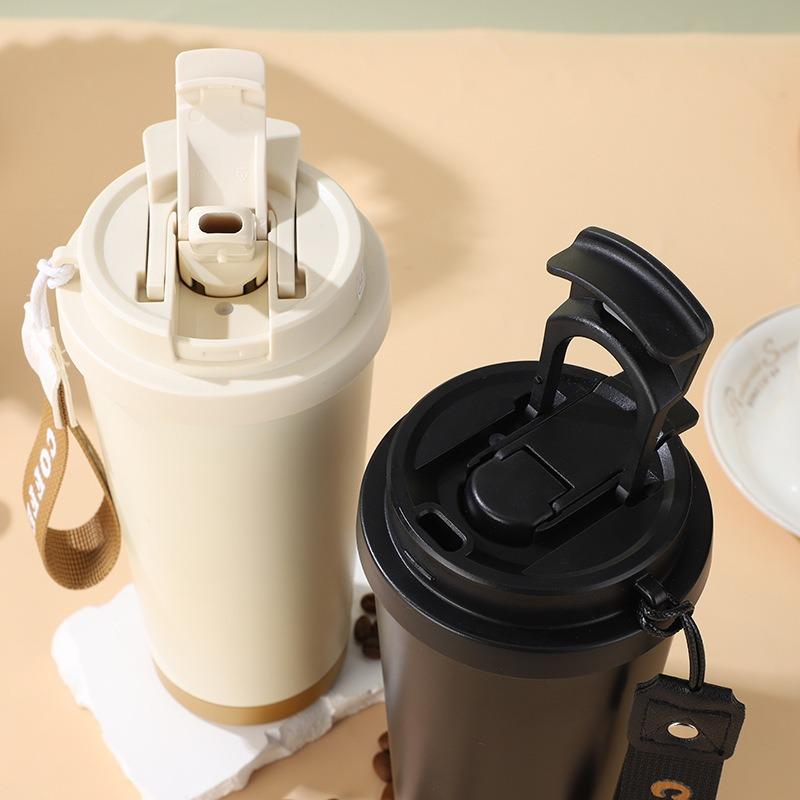 500 мл Термос для кофе из нержавеющей стали, Термокружка, Герметичные автомобильные вакуумные фляги, Кофейная чашка, Дорожные портативные термобутылки