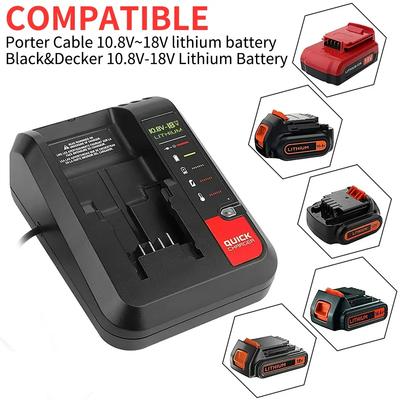 Быстрое зарядное устройство для литий-ионных аккумуляторов Black and Decker 10,8 В 18 В 20 В Модели LBXR20 LBXR20B ASL186K ASL188K Инструменты 2А 100-240 В