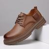 Мужская обувь новая повседневная кожаная обувь мужская деловая универсальная кожаная обувь модные рабочие ботинки мужская британская повседневная обувь