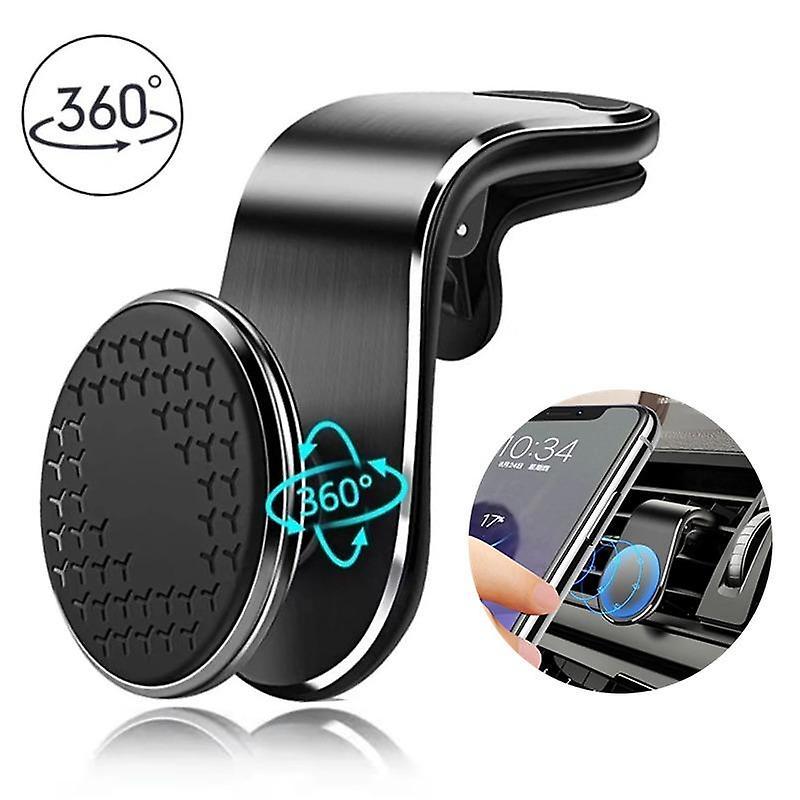 Магнитный автомобильный держатель для телефона, вращающийся на 360 градусов автомобильный зажим для вентиляционного отверстия, держатель для GPS-навигации, кронштейн для поддержки смартфона в автомобиле для iPhone Samsung