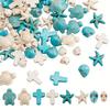 30/60/120 шт. Декоративные бусины из камня, бусины-разделители в виде морских животных, бусины в виде морских звезд, бусины в виде черепах, бусины-кресты для браслетов, изготовление украшений своими руками