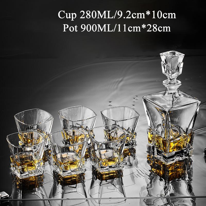Бутылка для виски в европейском стиле, хрустальный бокал, емкости для вина и пива, стеклянный стакан, графин для водки, инструменты для домашнего бара, украшения