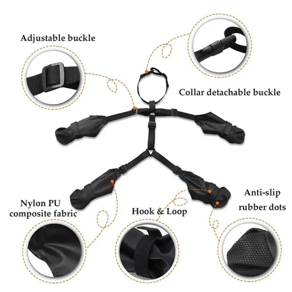 Нескользящие Водонепроницаемые Ботинки для Собак Защита Лап Питомца для Улицы Регулируемые Грязезащитные Дождевые Ботинки для Собак